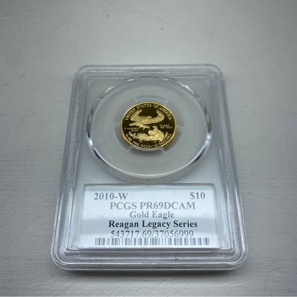 2010-WPCGS PR69 DCAM $10 Gold Eagle Reagan Legacy Series 1/4oz Gold Coin - Picture 6 of 13